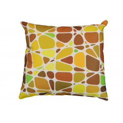 Couss motif 45x45 galet jaune