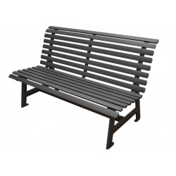 Banc square 150 alu gris