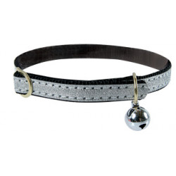 Collier chat lame 30 cm noir