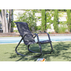 Rocking chair alu/tpep gris